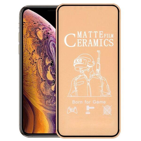 Захисне скло Mate Ceramic (гнучке матове) iPhone Xs Max Чорне, фото 1