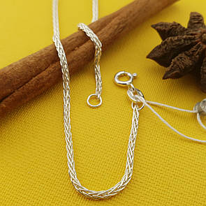 Срібна цепочка жіноча "Колосок". Цепочка для дівчини срібло 925. 45 см