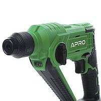 APRO Перфоратор 20CH SDS+ 1.5 Дж 1АКБ 2А ЗП кейс, фото 2