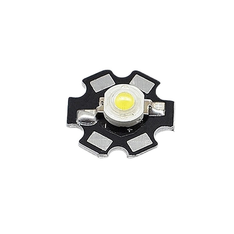 LED-світлодіод 3V 4000К, 3W, з радіатором (Білий)