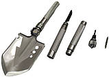 Лопата Мультитул для туризму та кемпінгу універсальна 11 в 1 туристична похідна складана в чохлі, фото 3