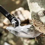 Лопата Мультитул для туризму та кемпінгу універсальна 11 в 1 туристична похідна складана в чохлі, фото 7
