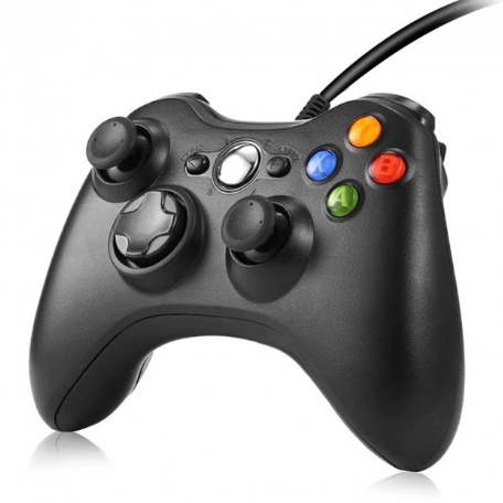 Геймпад Xbox 360 провідний джойстик для Xbox та ПК wireless controller Чорний