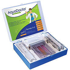 Тестер AquaDoctor таблеткового типу Аквадоктор 5 в1 pH, CL, Br, Cy, Alk 20 тестів Німеччина, фото 2