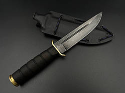 Бойовий ніж із кованої сталі Х12МФ, граб, "Лютий"