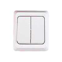 Вимикач подвійний Hummer білий