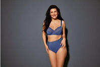 Бюстгальтер мереживний на кісточках, ліф 85 C синій ESMARA м'яка чашка