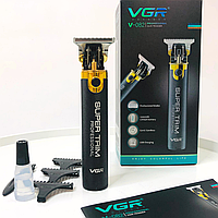 Тример для бороди та вусів VGR V-082, акумуляторна бездротова машинка для стриження волосся