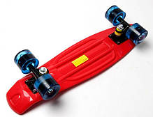 Міський безшумный Penny Board Red Блискучі PU колеса. Легкий, міцний, трюковий, фото 6
