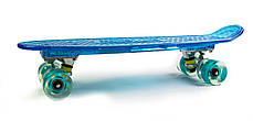 Музична та світна дека Penny Fish Skateboard Original Blue. Міський.Тихий. Легкий, фото 3