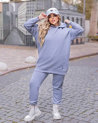 Розкішний жіночий костюм-двійка, тканина "Трикотаж на тонкому флісі" 54, 56, 60 розмір 54, фото 3