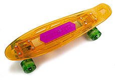 Міський тихий скейтборд з принтом, Penny Fish Skateboard Original Orange Музична та світна дека, фото 3