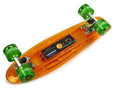 Міський тихий скейтборд з принтом, Penny Fish Skateboard Original Orange Музична та світна дека, фото 4