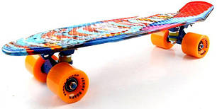 Світяться колеса Дека подвійний кінцевий вигин (Double Kick) Penny Board Funny elephant Тихий міський, фото 3