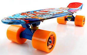 Світяться колеса Дека подвійний кінцевий вигин (Double Kick) Penny Board Funny elephant Тихий міський, фото 4