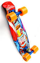 Світяться колеса Дека подвійний кінцевий вигин (Double Kick) Penny Board Funny elephant Тихий міський, фото 5