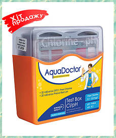 Тестер таблетковий Аквадоктор для вимірювання показників води CL і PHAquaDoctor Test Box, 20 тестів, Німеччина