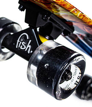 Безшумні сяючі колеса Penny Board Fish Fire and Ice Дитячий міський скейт, трюковий для підлітків, фото 3