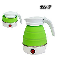 Маленький силіконовий чайник Marado MA-1613 600W 0.6 л Зелений, електрочайник | чайник складной силиконовый