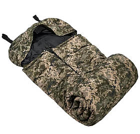 Спальний мішок кокон камуфляж піксель (19753) Спальний мішок з капюшоном