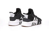 Чоловічі чорні кросівки з білим Adidas EQT Equipment. Взуття чоловіче весна літо чорне Адідас ЕКТ Еквіпмент, фото 7
