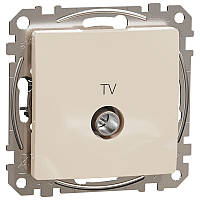 Розетка TV кінцева 4 дБ Schneider Electric Sedna Design бежевий (SDD112471)
