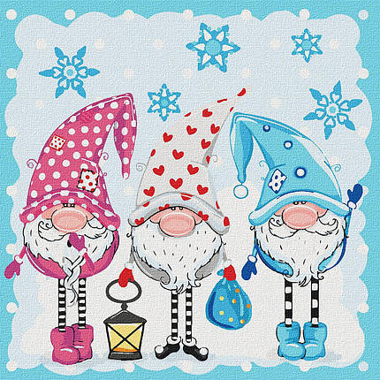 KHO2327 Набір для розпису за номерами Діти Маленькі помічники 40 * 40 см, фото 2