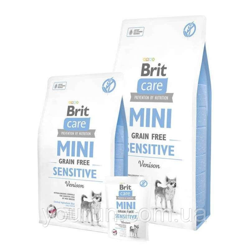 Brit Care Grain Free Mini Sensitive Venison Беззерновой корм з олениною для собак малих порід 7кг