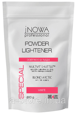 Освітлювальна пудра біла безпилова з протеїнами молока JNOWA Professional Blond Arctic