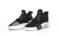 Кросівки чоловічі літні чорно-білі Adidas EQT Equipment. Взуття чоловіче чорне з білим Адідас ЕКТ Еквіпмент, фото 4