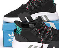 Кросівки чоловічі літні чорно-білі Adidas EQT Equipment. Взуття чоловіче чорне з білим Адідас ЕКТ Еквіпмент, фото 6