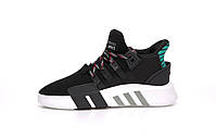 Кросівки чоловічі літні чорно-білі Adidas EQT Equipment. Взуття чоловіче чорне з білим Адідас ЕКТ Еквіпмент, фото 8