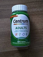 Витамины Centrum Adults Multivitamin (200 tablets), витамины для взрослых Центрум Adult, made in USA