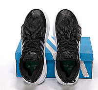 Кросівки чоловічі літні чорно-білі Adidas EQT Equipment. Чоловічі кросівки весна літо Адідас ЕКТ Еквіпмент, фото 8