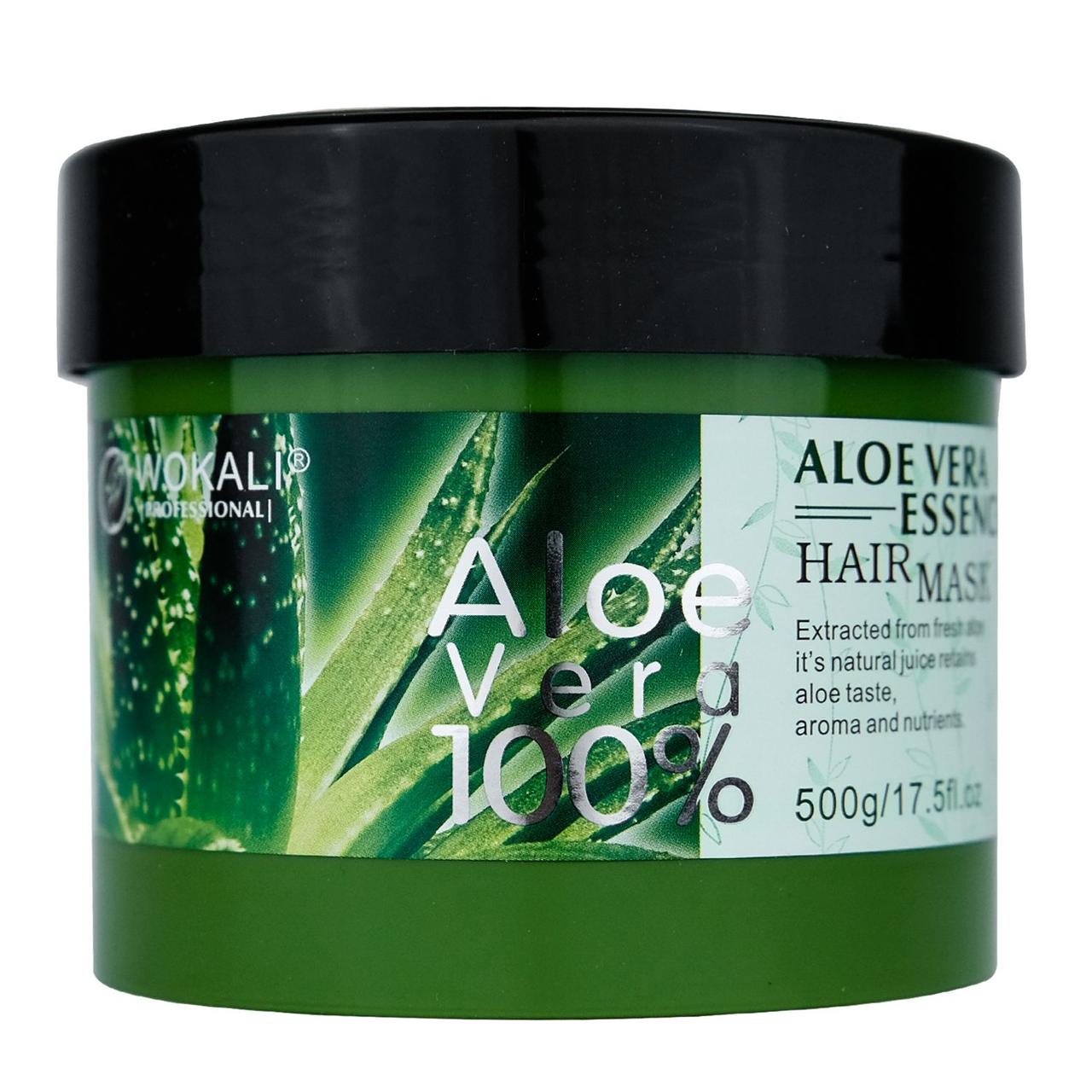 Маска для волос Wokali Natural Organic Aloe Vera Essence Hair Mask WKL201 500 г - фото 1 - id-p1777542174