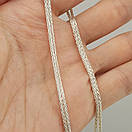 Жіночий срібний ланцюжок "Колосок". Кругла цепочка на шию срібло 925 45 см, фото 8
