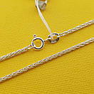Жіночий срібний ланцюжок "Колосок". Кругла цепочка на шию срібло 925 45 см, фото 6