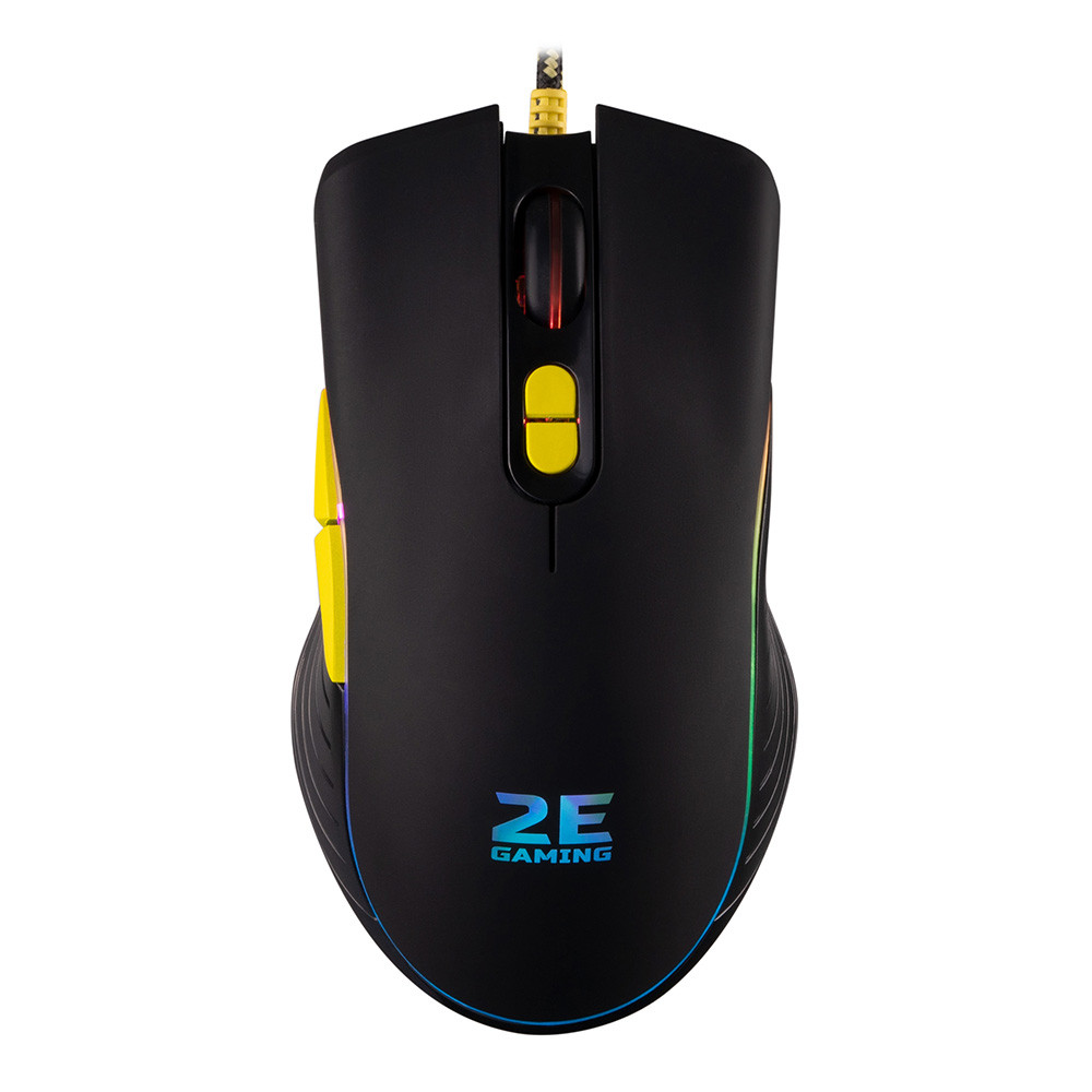 Мишка провідна ігрова 2E GAMING MG300 RGB USB 800-6400 DPI з підсвіткою Чорний (2E-MG300UB)