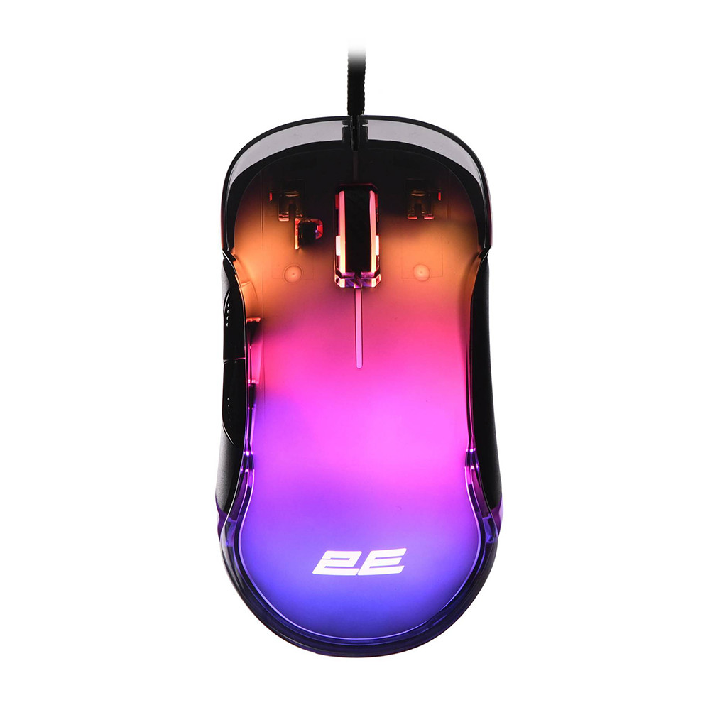 Мишка провідна ігрова 2E GAMING MG345 RGB USB 800-12800 DPI з підсвіткою Чорний (2E-MG345TR)