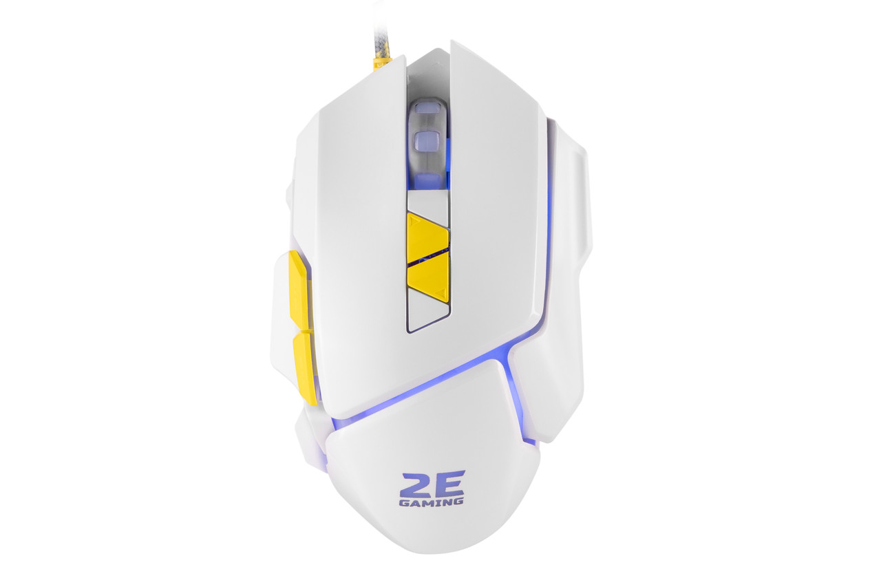 Мишка провідна ігрова 2E GAMING MG290 LED USB 1200-3200 DPI з підсвіткою Білий (2E-MG290UWT)