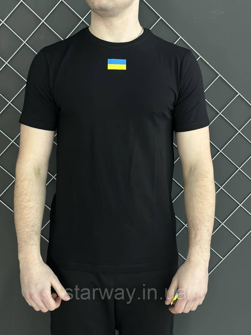 Патріотична стильна футболка принт Україна прапор | різні кольори