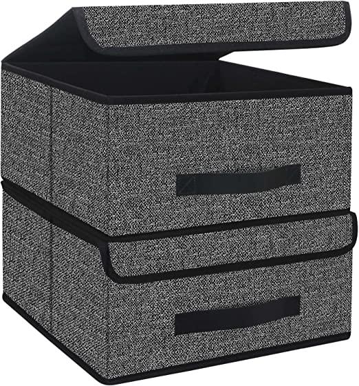 Ящики для зберігання Onlyeasy Коробки-кубики з кришкою - Ящик для зберігання, Органайзер для шафи