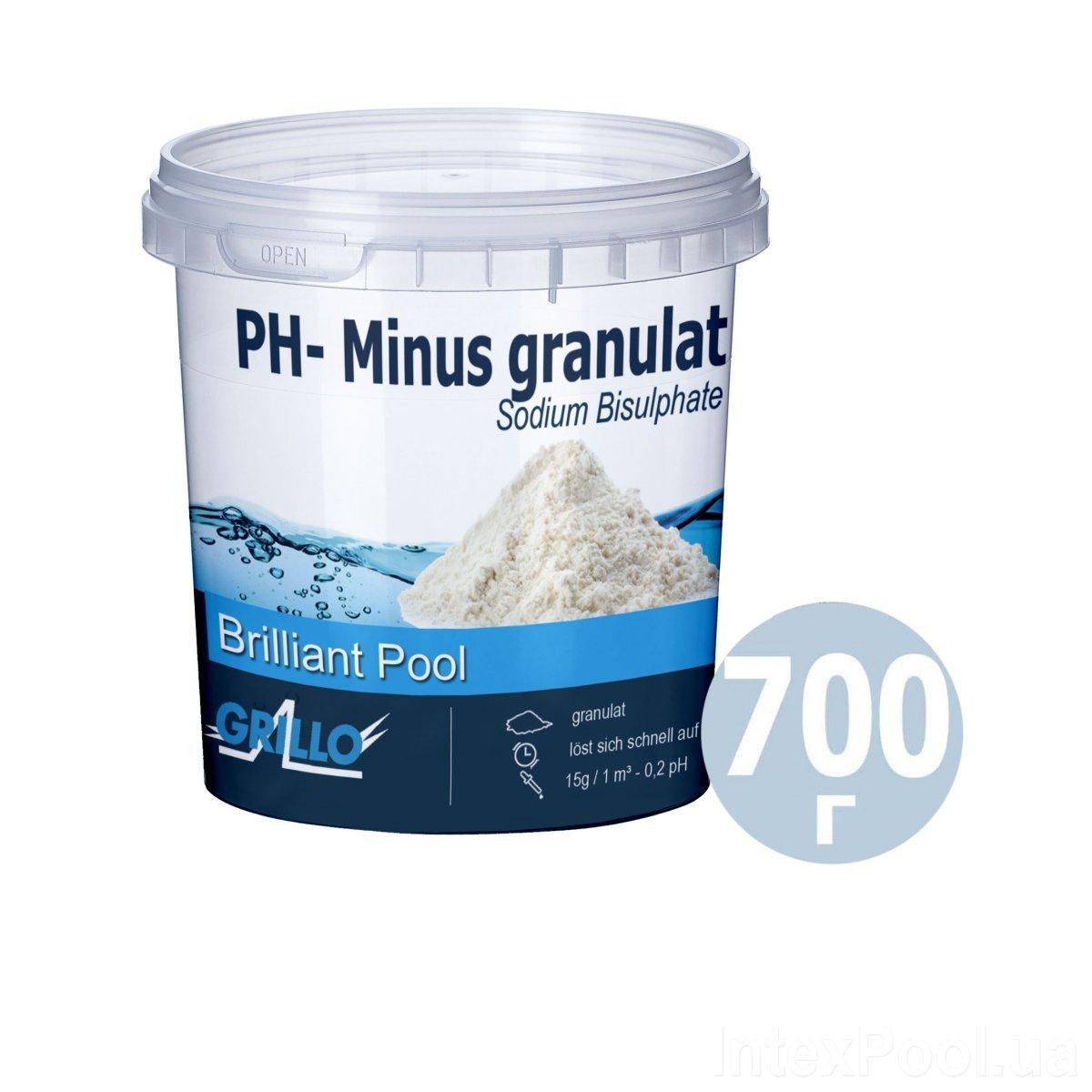 PH- минус для бассейна Grillo 80415. Средство для понижения уровня pH (Германия) 700 г - BIG SALE ! - фото 1 - id-p1777570116