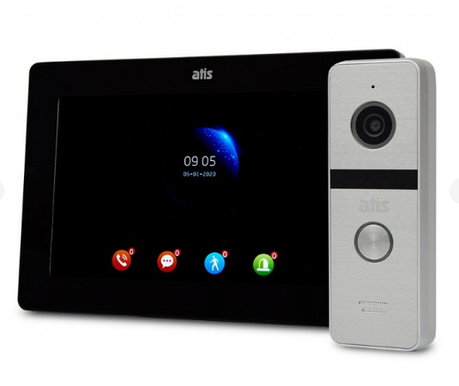 Комплект відеодомофона ATIS AD-770FHD Black + AT-400HD Silver, фото 2