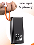 Power bank 40000 mAh Super Fast Charge 66W Чорний Зовнішній акумулятор Портативна зарядка Повербанк, фото 7