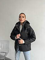 Куртка женская Демисезонная стеганая Ткань: плащевка, силикон 200 Много расцветок Размеры:42-48 oversize