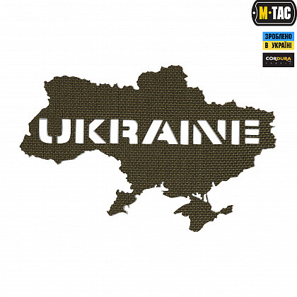 M-Tac нашивка Ukraine (контур) скрізна Laser Cut Ranger Green