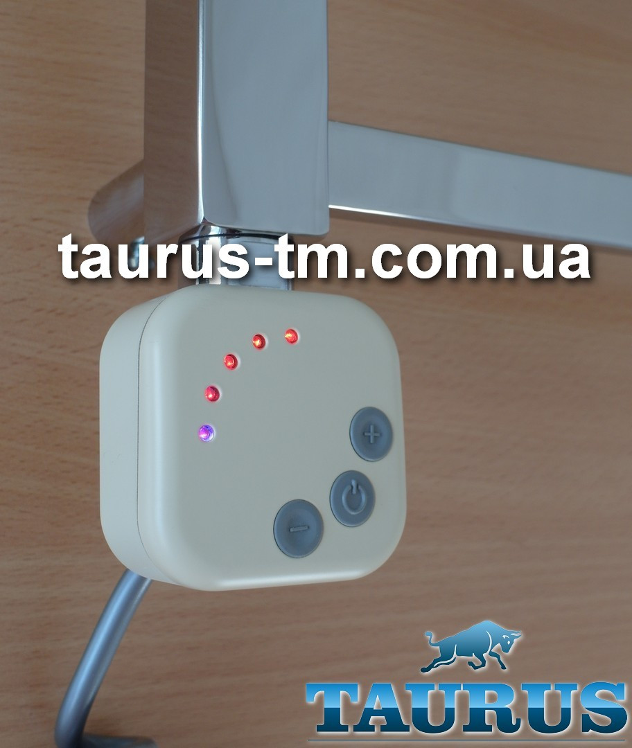 Кремовий квадратний електроТЕН HeatQ з регулятором 30-60C та таймером 2 год + LED-підсвітка; Польща. Поворотний