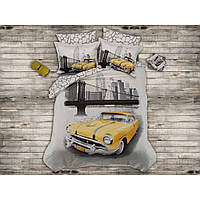 Подростковое постельное белье Prima Casa Yellow Taxi сатин полуторный