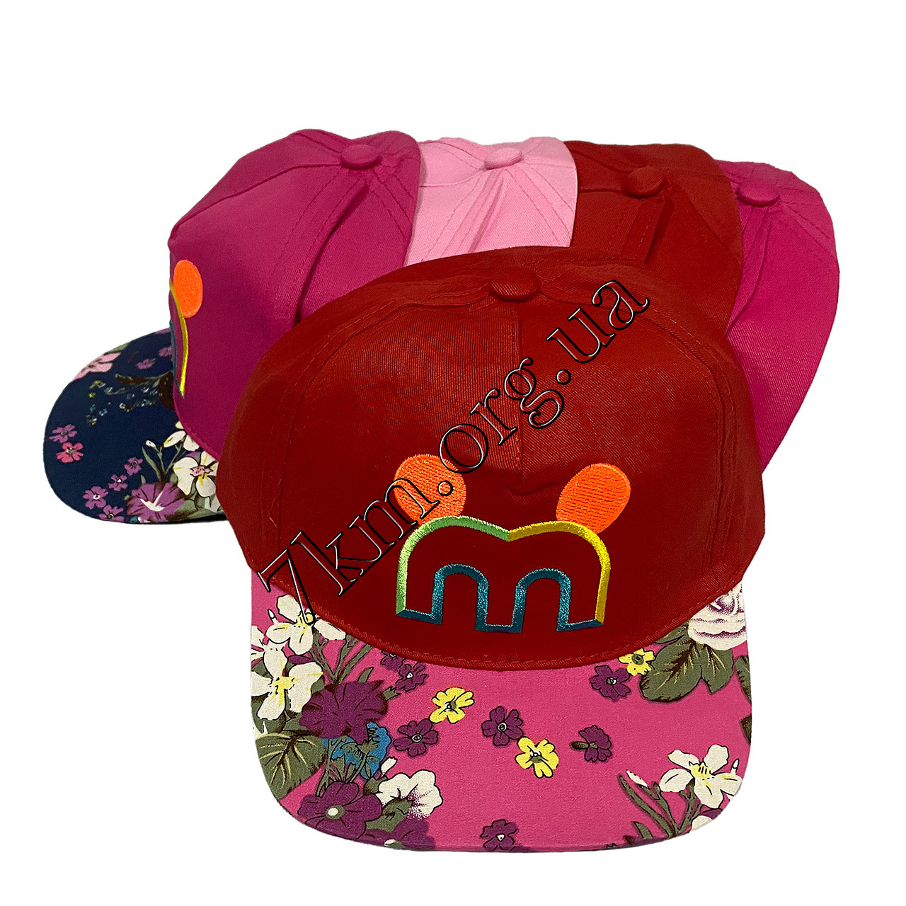 Кепка реперка дитяча Оптом для дівчаток 48-50 р. бавовна "m" 75126, фото 1